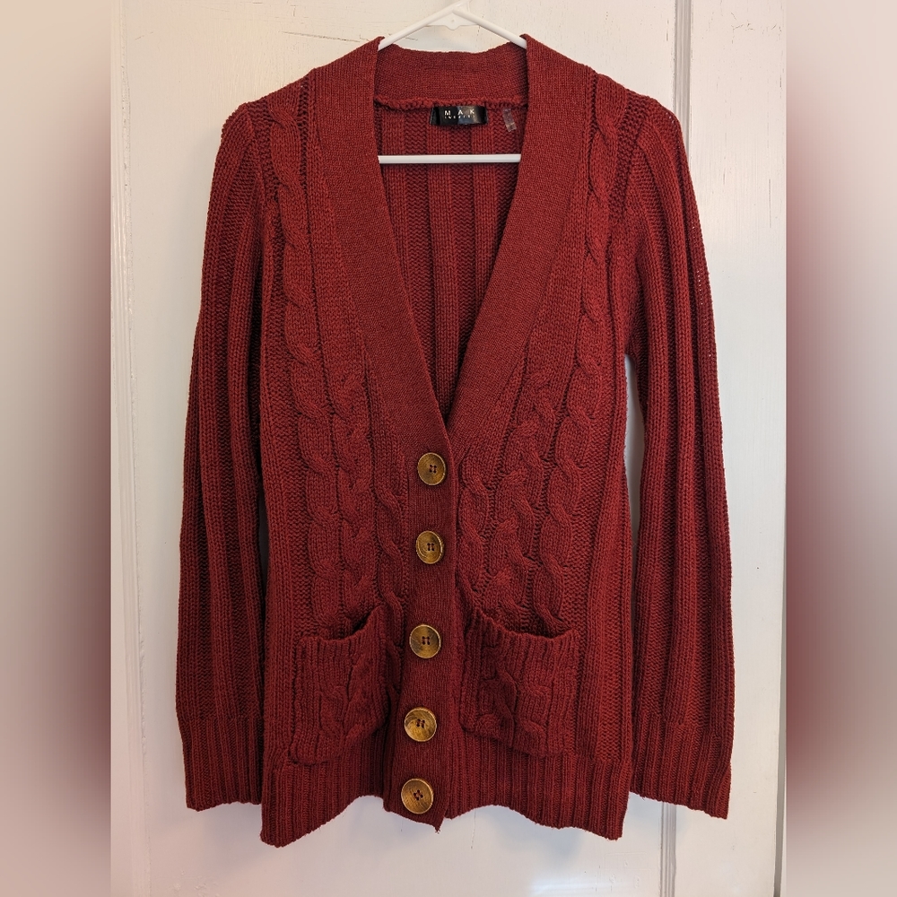 Burgundy MAK / Modcloth cardigan